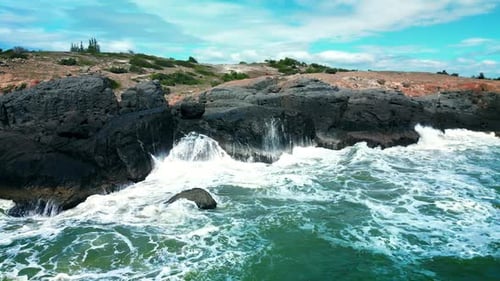 Ocean Waves Crashing Against Rocks And Cliffs Large Ocean Beautiful Wave Awesome Power of Waves