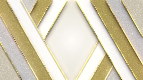 Animated Gold and Silver Glitter Geometric Reveal