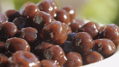 Cooking Boiling Brown Sugar Flavor Tapioca Pearl Balls Chinese Food Ingredient of Bubble Tea
