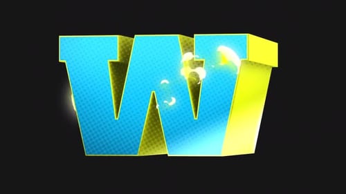 Bounce Scale 3D Buchstabe W