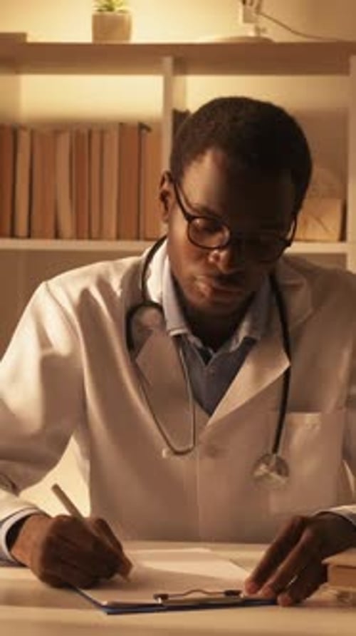 Vertical Clinic Paperwork Doctor Career Writing
