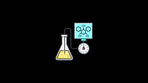 Flat Design Chemical Experiment Process Animation