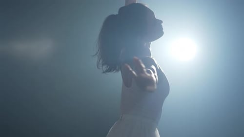 Graceful Ballerina Poses in Elegant Studio