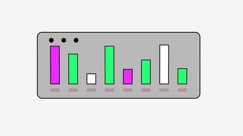 Animated Flat Design Bar Chart