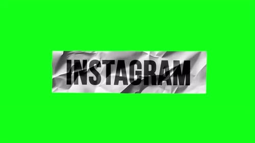 Instagram Paper Style Headline Title Green Screen 4K