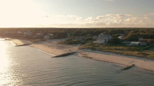 4K Aerial Drone Footage Golden Hour Cape Cod
