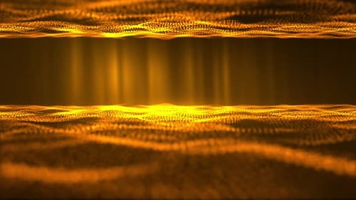 Bildschirmschoner mit Goldpartikeln mit Lichtstrahlen
