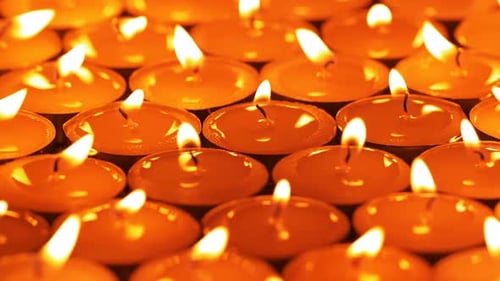 Shallow Dof Dolly of the Burning Candles