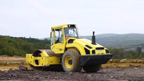 Road Roller in Roadwork