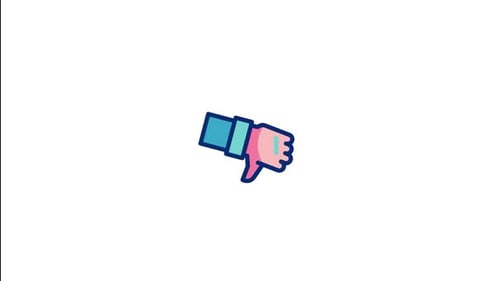Animated Thumbs Down Dislike Icon Reaction