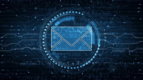 Envelope email symbol loop digital concept