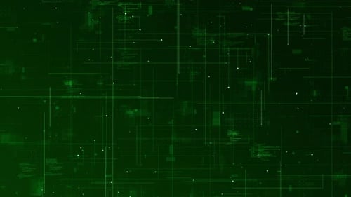 Green digital line and grid perspective technology abstract background concept