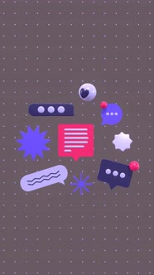 Animated 3D Social Media Icons Pack Vertical