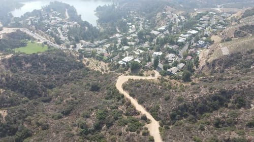 Vista aérea hd 4k de Hollywood Hills