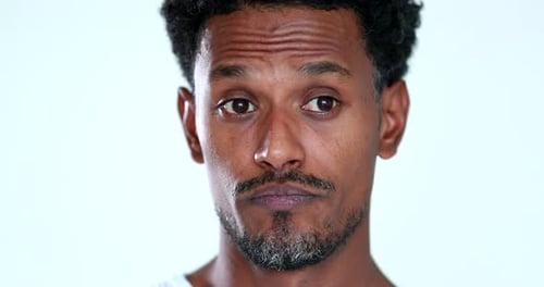 Man's Face Close Up with Expressions