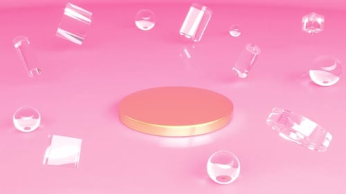 Pink Mock Up Scene Premium Luxury Design Business Presentation Intro Able to Loop Seamless
