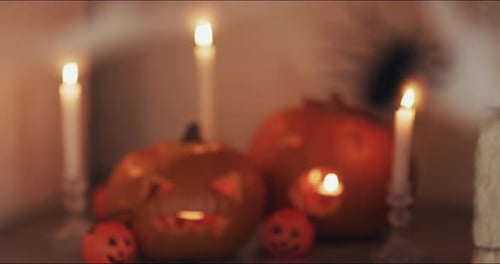 A house decorated for halloween