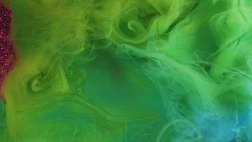 Colorful Ink Swirls in Abstract Motion Background