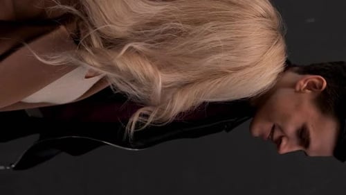 Vertical Couple Walk Outdoor Romantic Urban Date