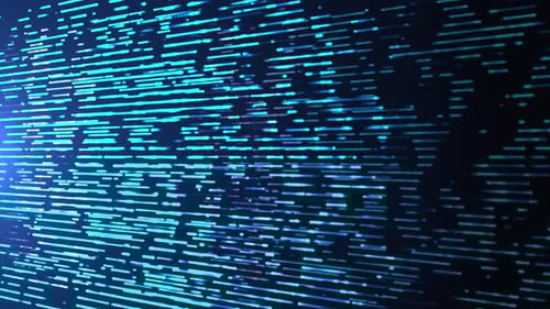 digital Abstract directional neon lines geometric line strips flowing 3D.