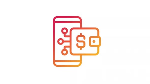 Animated e Wallet Gradient Icon