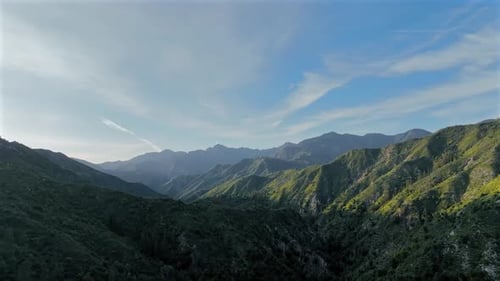 Aerial view of mountains in Big Sur, United States.