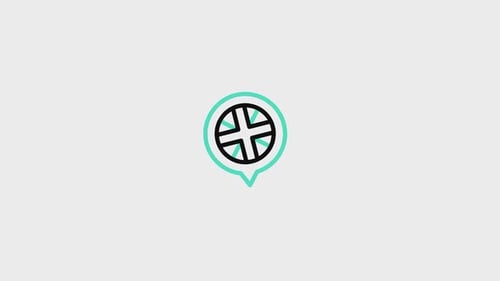 Animated Flat Design Location Pin Icon