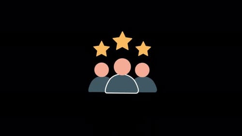 Customer Rating People Icons Flat Design Animation