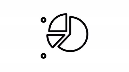 Animated Pie Chart Icon for Data Analysis