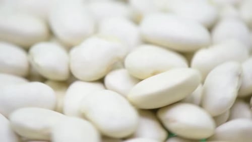 Close up of Pile of Oval White Beans