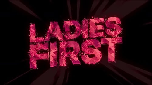 Premier titre déformé pour femmes avec fond de lignes tremblantes