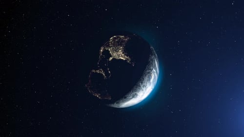 Planet earth outer space view