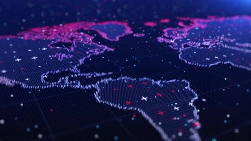 Map Wireframe Technology 01531