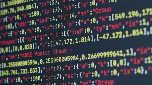 Chat AI Generating Coding UX UI Script Code Text on Screen HTML5 in Editor for Website Development