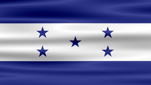 Waving Flag of Honduras Animated Loop