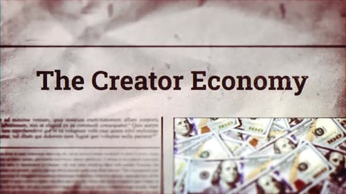 Retro Newspaper Headline for Creator Economy
