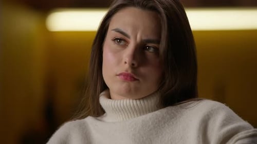 Woman Twisting Fingers in Close Up