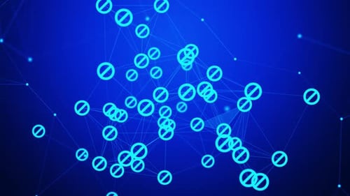 Ban Circle Abstract Technology Network Background Loop