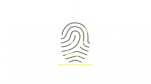 Digital Fingerprint Scan Technology Animation