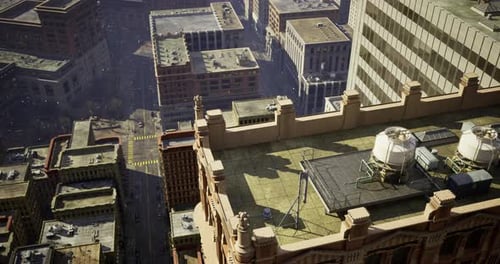 City Skyline View Showcasing Rooftops and Urban Architecture in Daylight