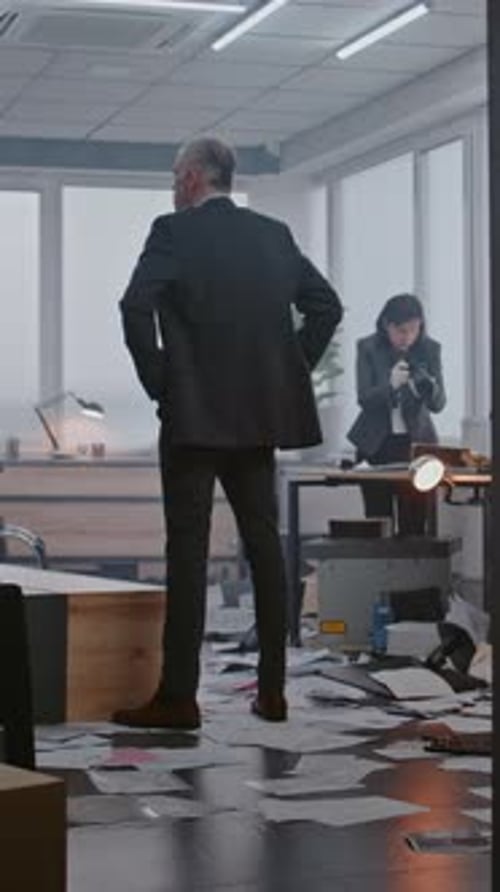 Robbery Case in Office Room Crime Investigation Team Working