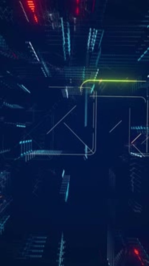 Futuristic Digital Grid Animated Technology Background