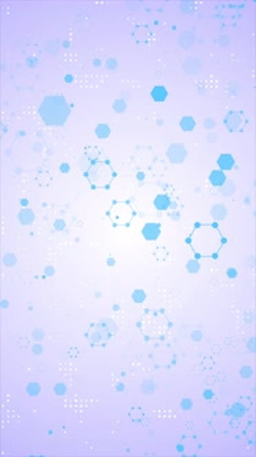 Blaue futuristische abstrakte sechseckige Molekül-Hintergrundschleife V4