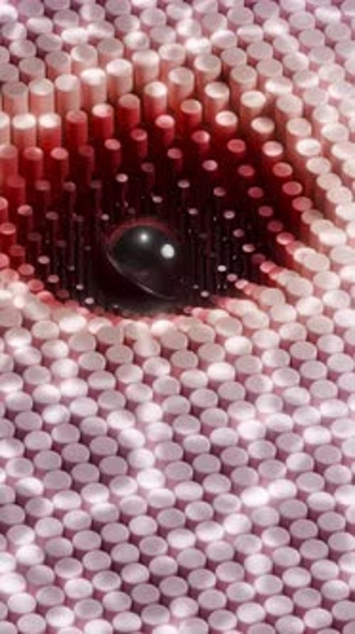 Animation de boucle 3D géométrique ondulée