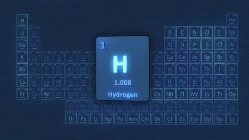 Futuristic Periodic Table Element Highlight with Glowing Effect