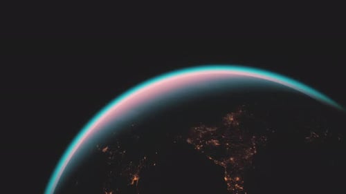 Planet Earth Globe View From Space Showing Realistic Earth Surface