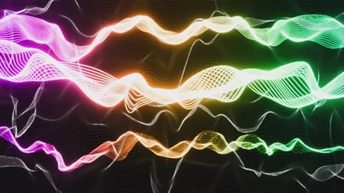Dynamic Glowing Wavy Lines Abstract Background