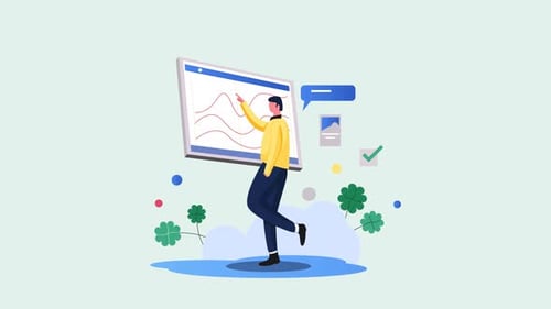 Animated Flat Design Business Analysis Presentation