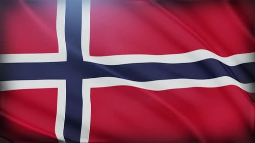 Realistic Waving Norway Flag Animation