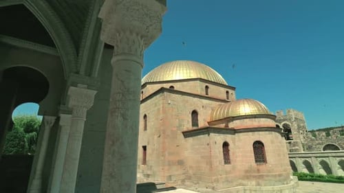 Architectural Elegance Golden Dome Mosque